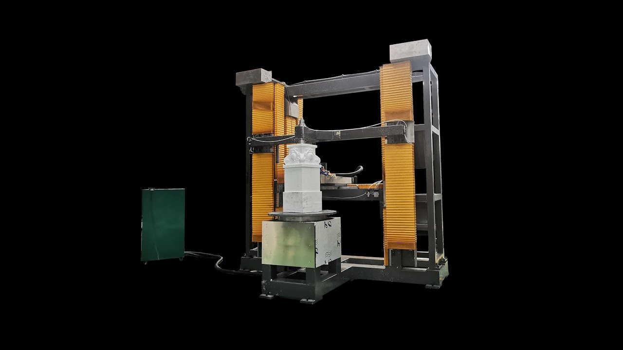 Vertical stone statue CNC engraving machine