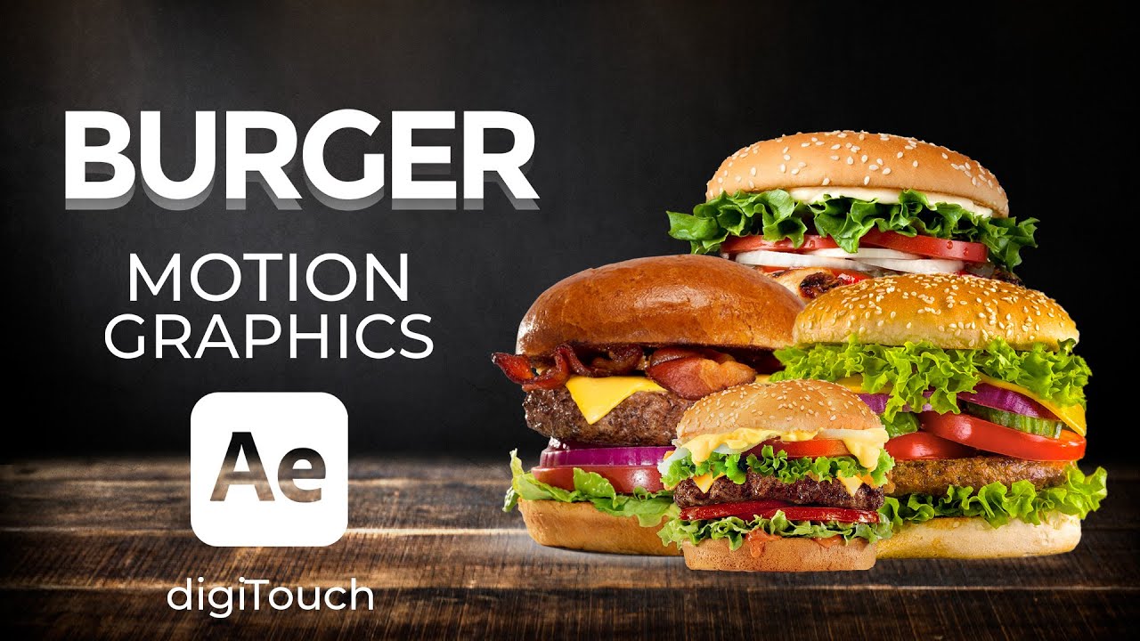 Burger Motion Graphics Video  ||  Food #motiongraphics video