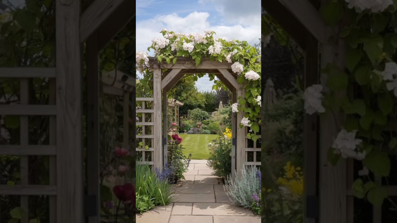 Charming Garden Entryway Design Ideas #shorts #shortsfeed #ytshorts #youtubeshorts