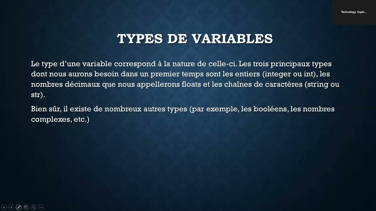Python Chapitre 2 Variables
