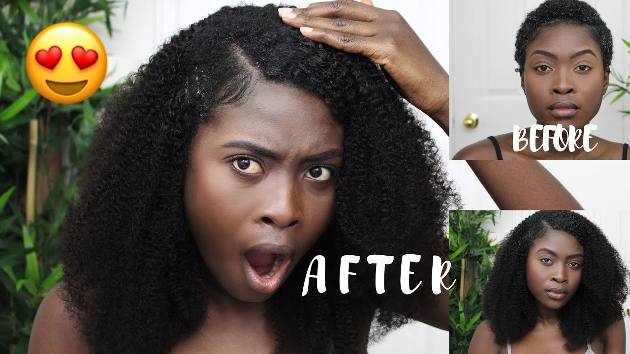 AS IF THIS WORKED ON MY SHORT NATURAL HAIR 😭 BEST NATURAL HAIR CLIP INS FT. HERGIVENHAIR