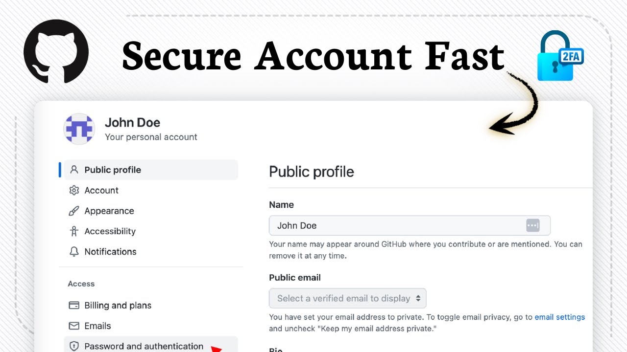 How to enable two factor authentication on GitHub