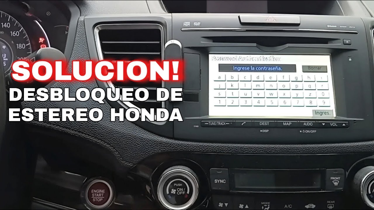COMO DESBLOQUEAR ESTEREO HONDA CRV, ACCORD, CIVIC, PILOT, CITY, BRV, FIT, ODYSSEY