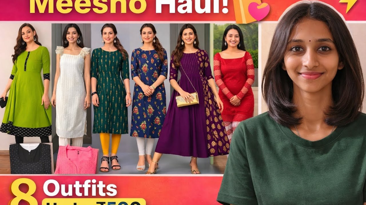 Meesho Haul #MeeshoHaul#BudgetShopping#AffordableFashion#Under500#IndianYouTuber#MalayalamVlog
