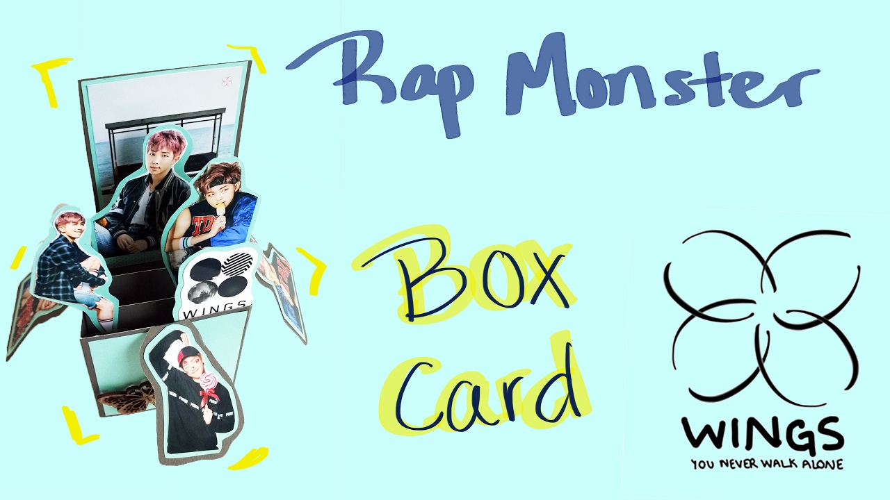 BTS Rap Monster (Kim Namjun) Handcraft / Handmade Box Card [R Luck]