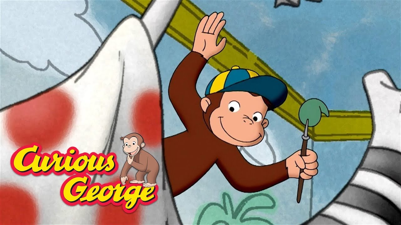 George Paints A Mural 🐵 Curious George 🐵 Kids Cartoon 🐵 Kids Movies