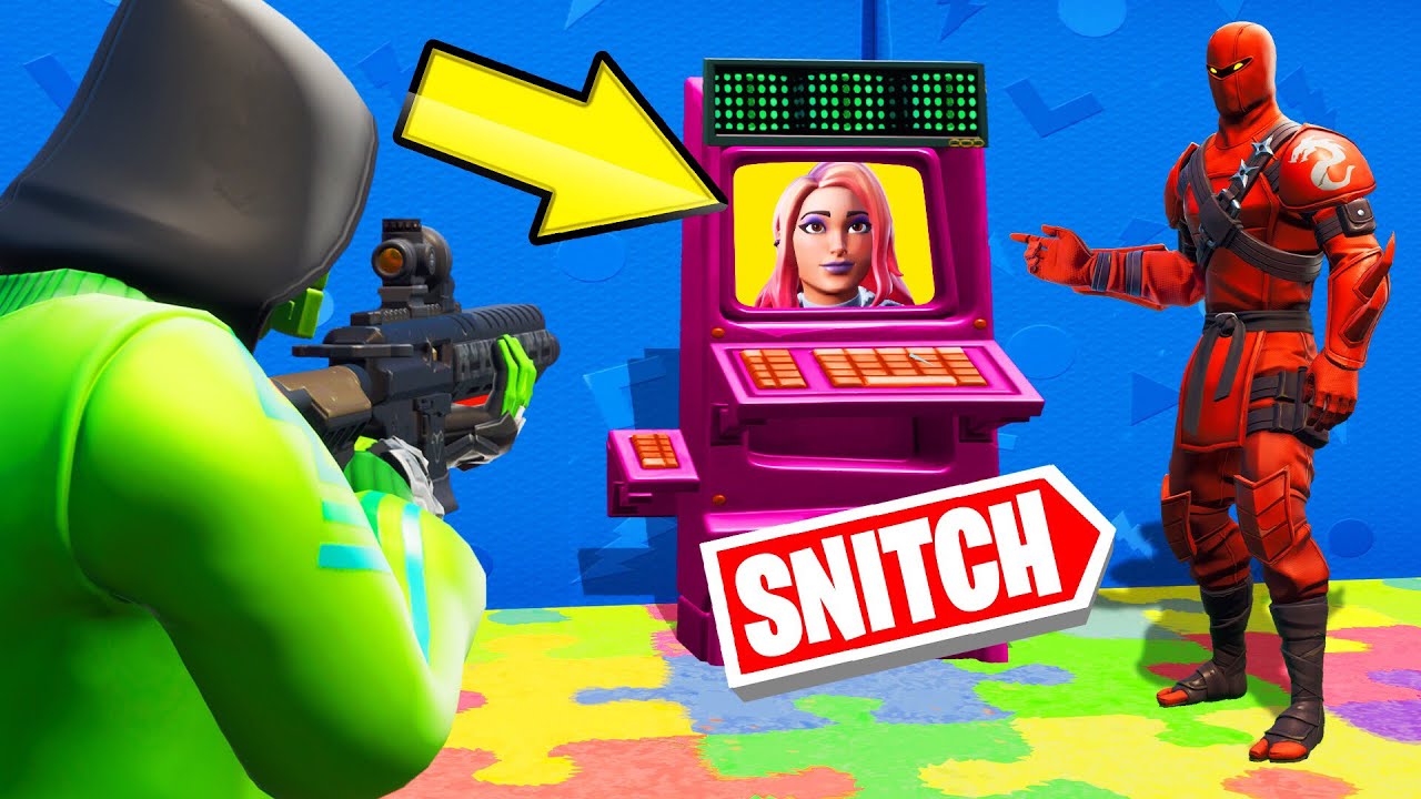 СНИТЧ СКРЫВАЮЩЕГОСЯ В ИГРОВОМ АВТОМАТЕ! (Прятки с стукачом Fortnite)