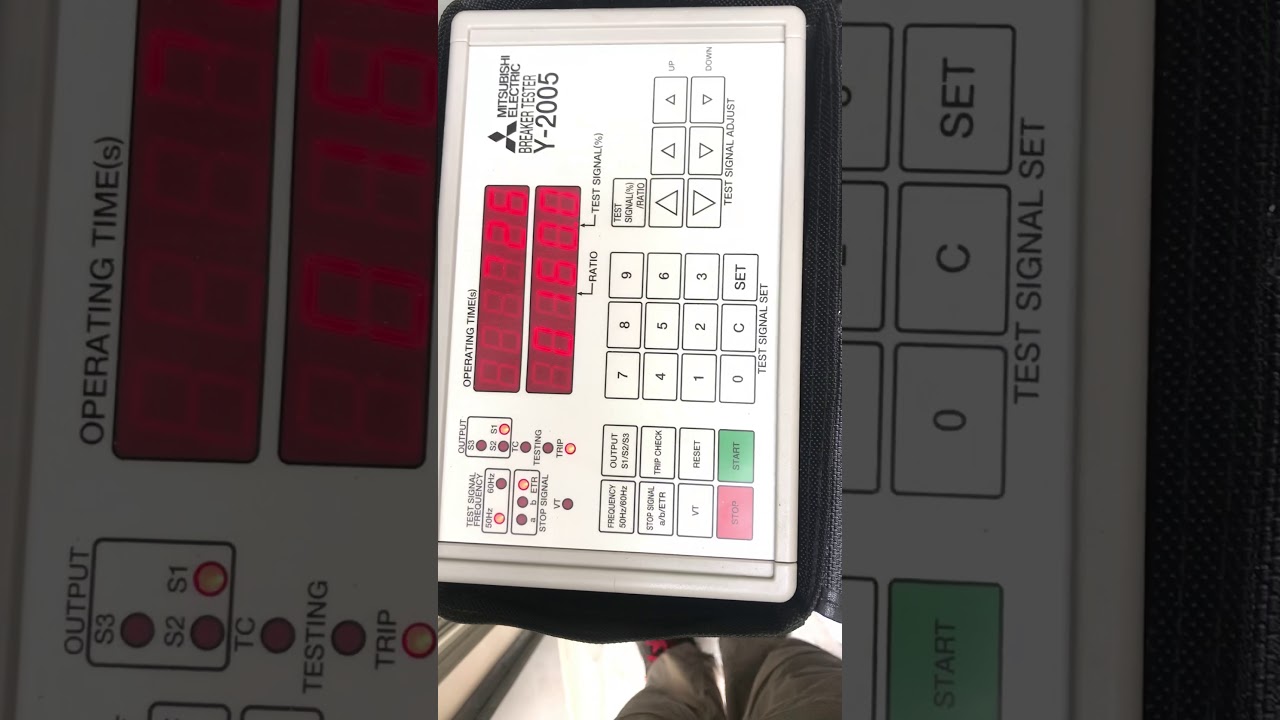 Mitsubishi breaker AE -1600 SW- Electronic Trip Unit Test