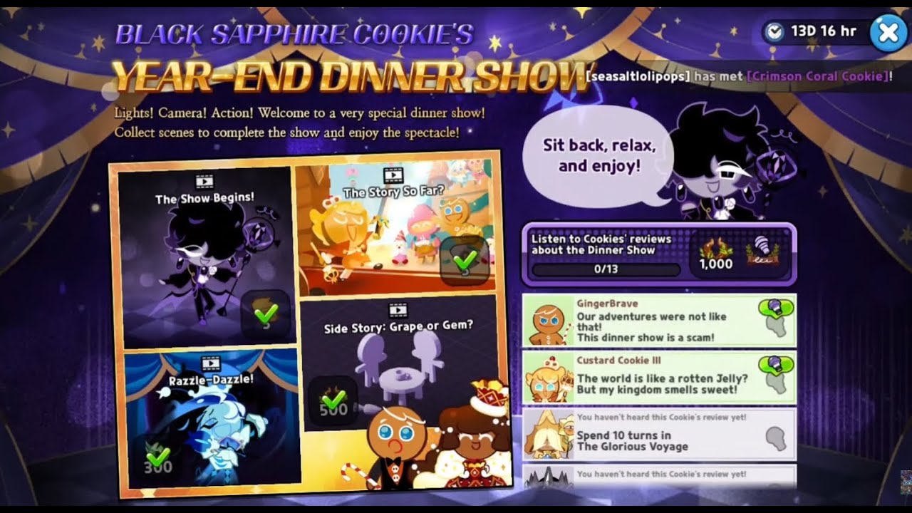 Year End Dinner Show: Complete Review & Mission - Cookie Run Kingdom