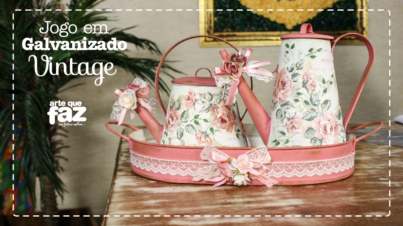 DIY - Jogo em Galvanizado Vintage (Mônica Bragante)