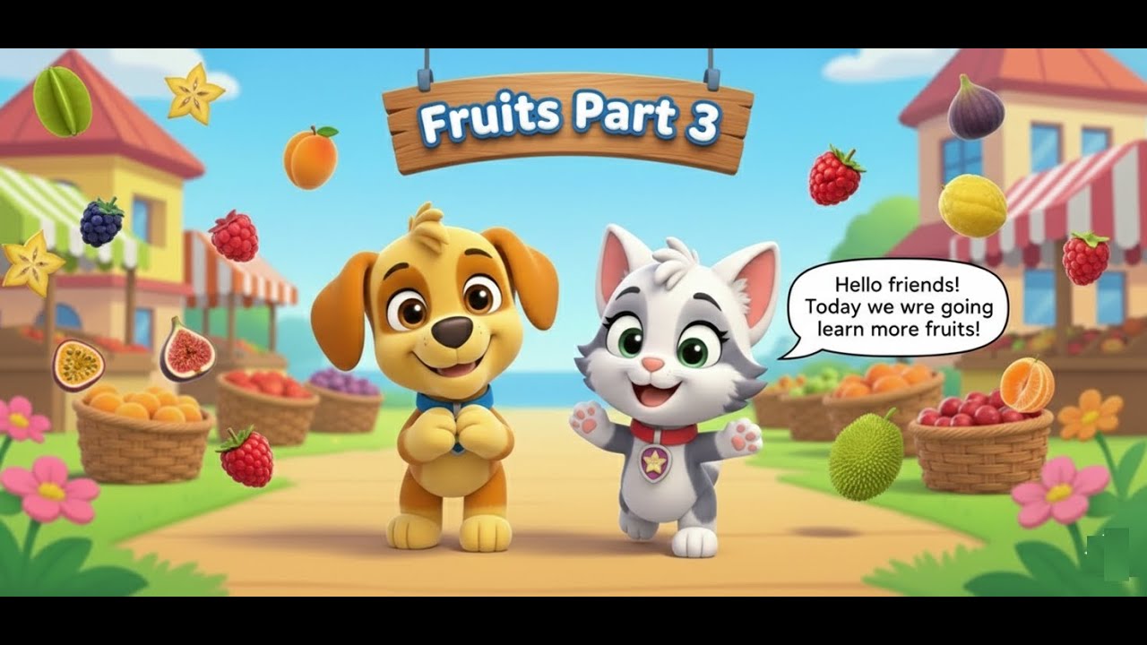 10 названий фруктов | Часть 3 | Обучающие видео для детей | Tiny Tales Garden
