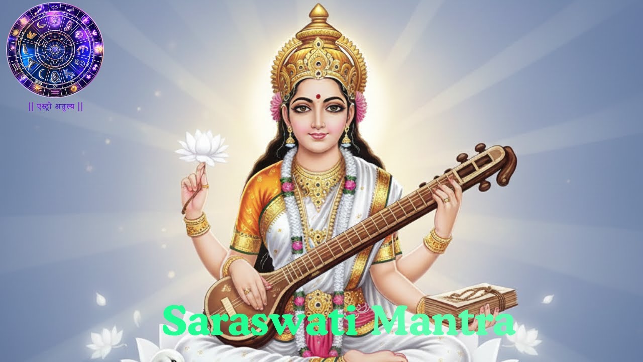 Saraswati Mantra | Helps in education, memory power, concentration, and clear communication.