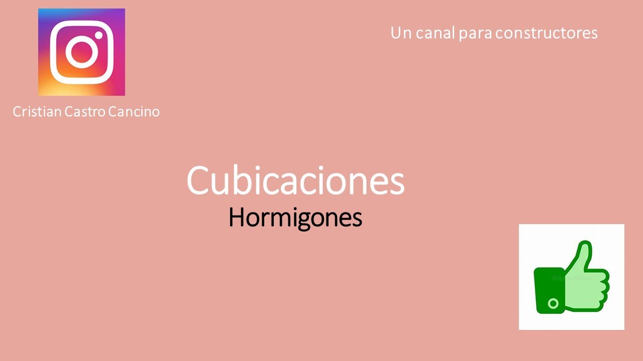 Cubicación de hormigones