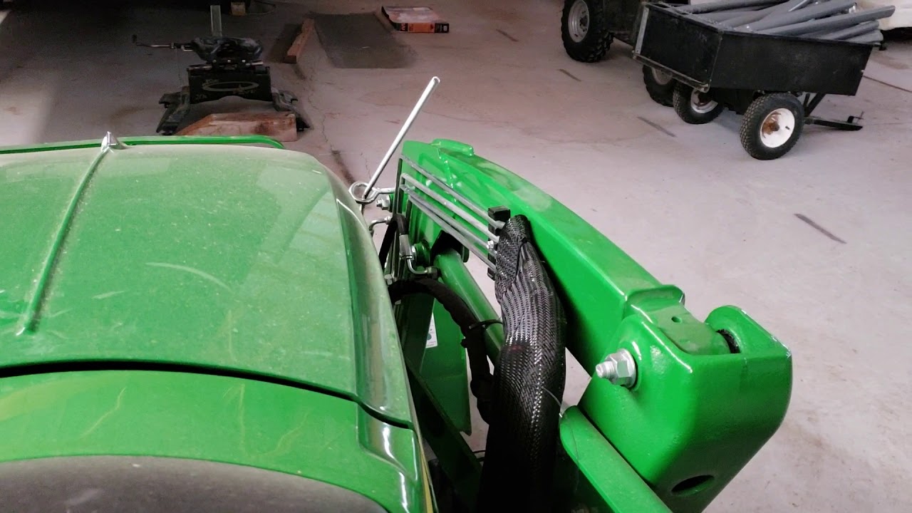 John Deere 3038e bucket level indicator (no drilling)