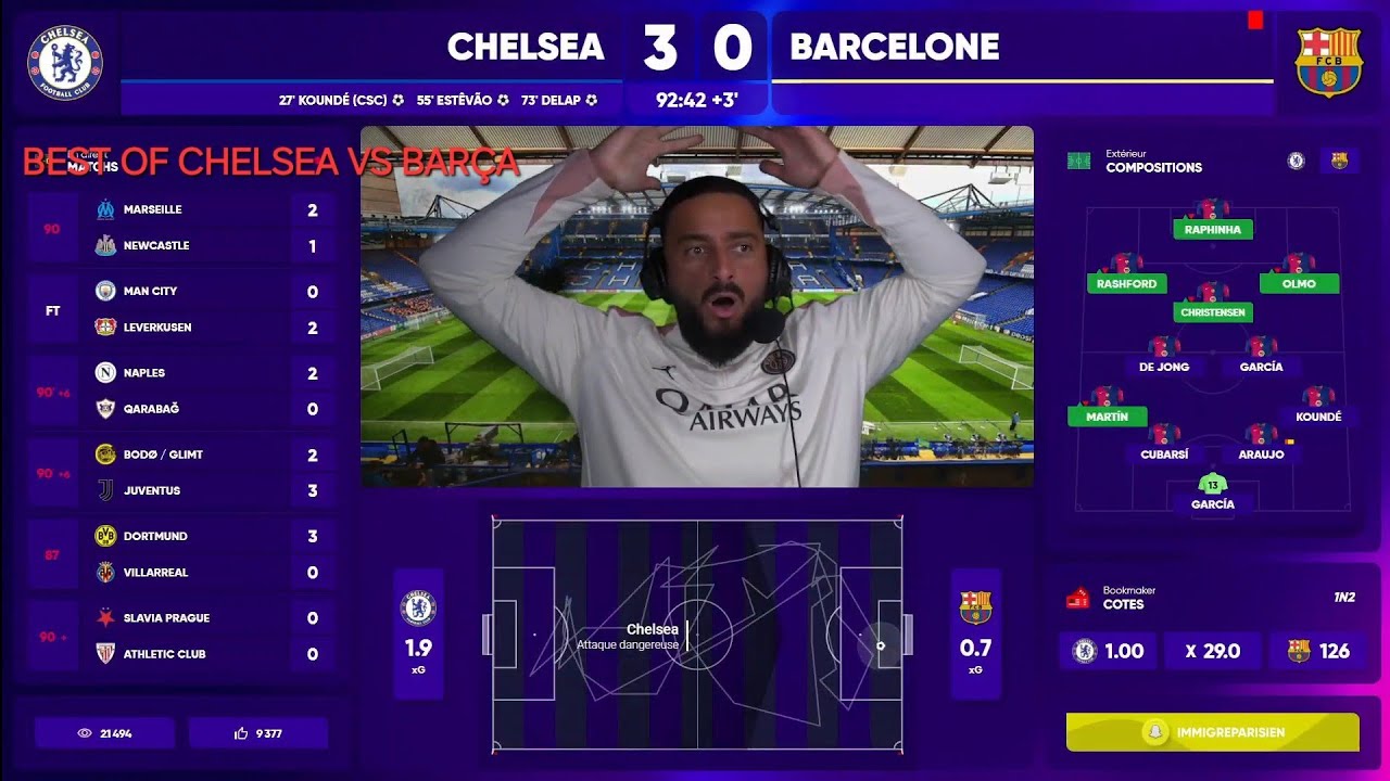 LES BEST MOMENTS 🤯🤣 DE L'IMMIGRÉ PARISIEN APRÈS L'HUMILIATION DE CHELSEA - BARÇA  
