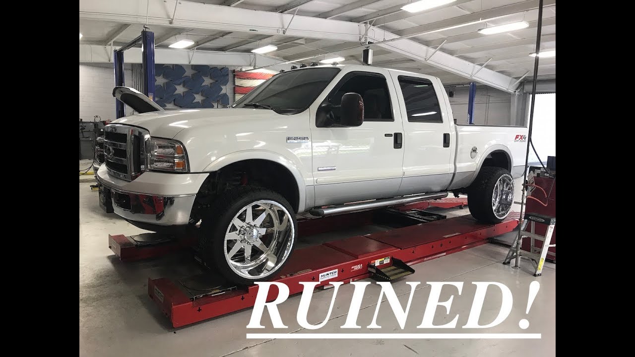 2006 6.0 F250 leveled on american force 24x14 independence wheels