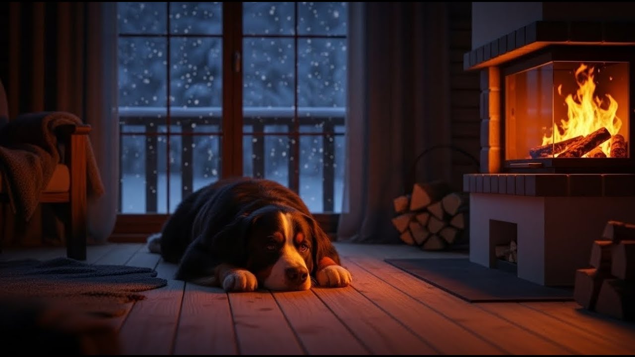 Once Upon a Quiet Winter Night ❄️ Cozy Story with a Gentle Bernese Dog | Sleep & Relax