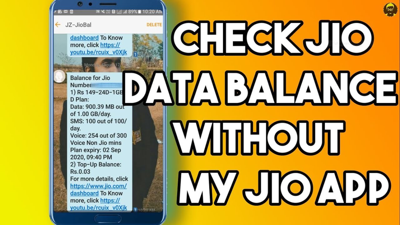 How To Check JIO DATA Balance Without My Jio App | Jio Net Balance Check
