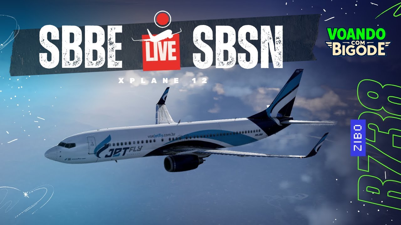 ✈️XPLANE 12  - VATSIM - SBBE-SBSN - Zibo Boeing 737-800
