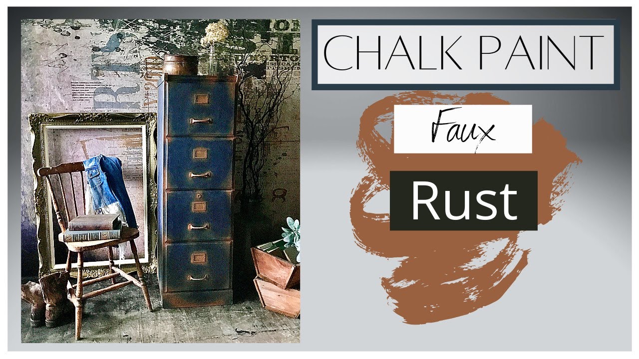 Faux Rust with Chalk Paint effect using Annie Sloan’s New Chalk Paint Oxford Navy.
