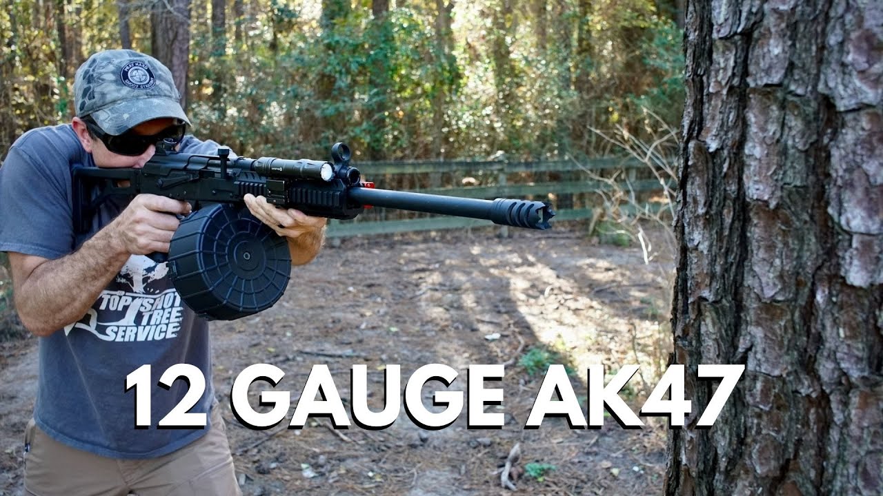 12 Gauge AK47 Shotgun VS TREE  (Tromix Saiga 12)  -    #topshottreeservice