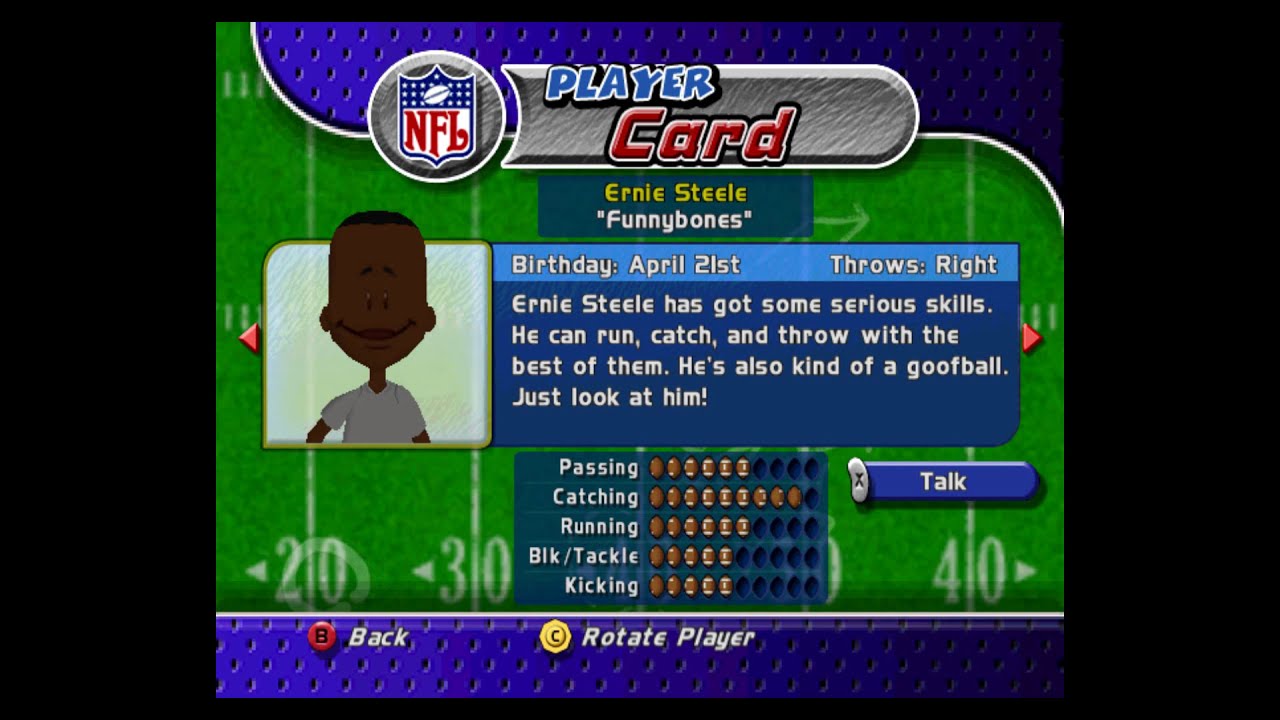 Backyard Football GameCube Meet The Player