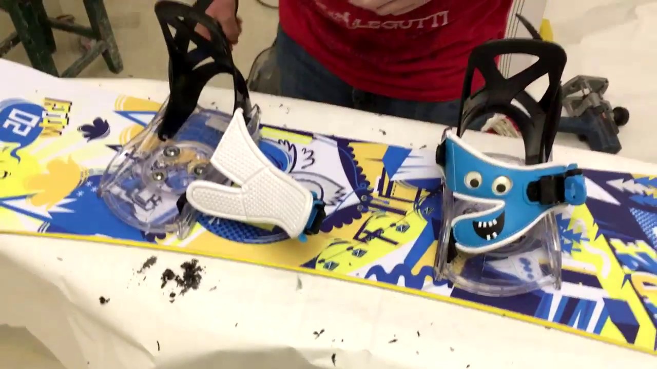 Вставка закладных в сноуборд wed'ze woody 20