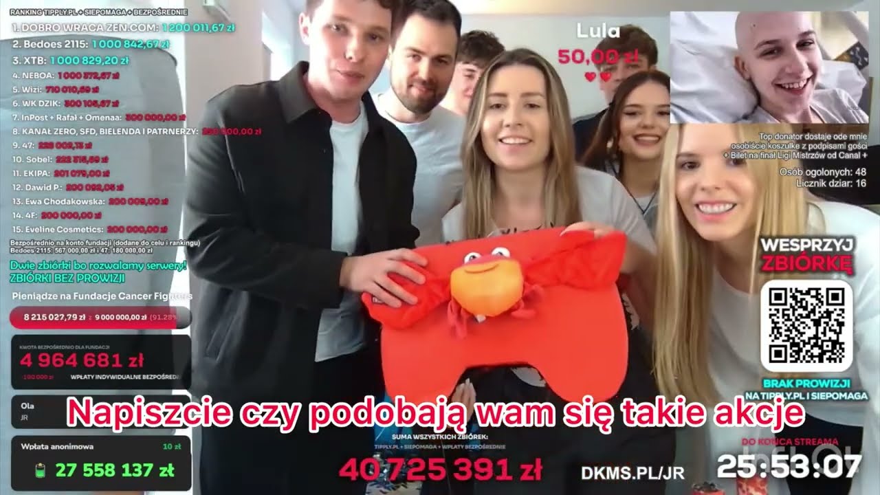 NAJWIĘKSZY STREAM CHARYTATYWNY na Świecie 43000000 MLN BĘDZIE PRZEBITE | Maturalni Latwogang 
