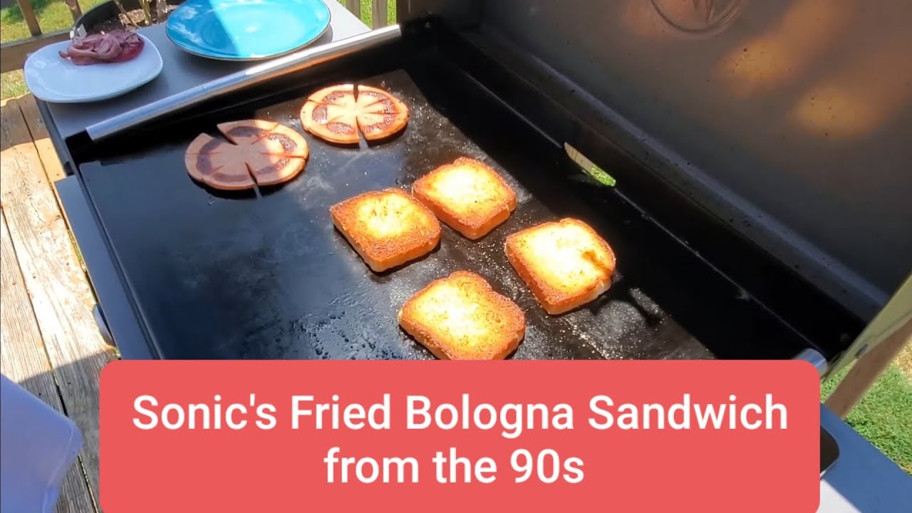 Blackstone Griddle Sonic Fried Bologna Sandwich Recipe  from the 90s.