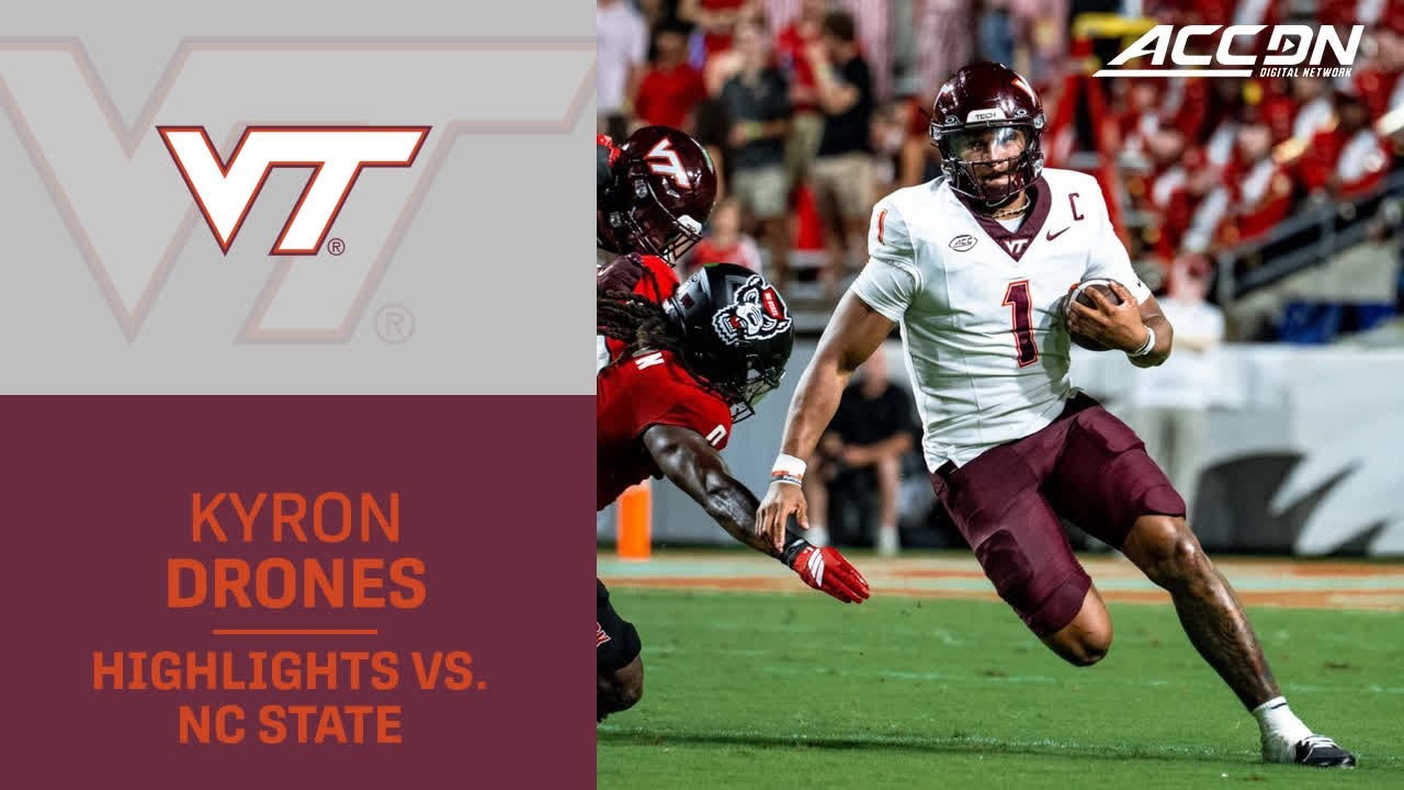 Virginia Tech QB Kyron Drones Highlights vs. NC State