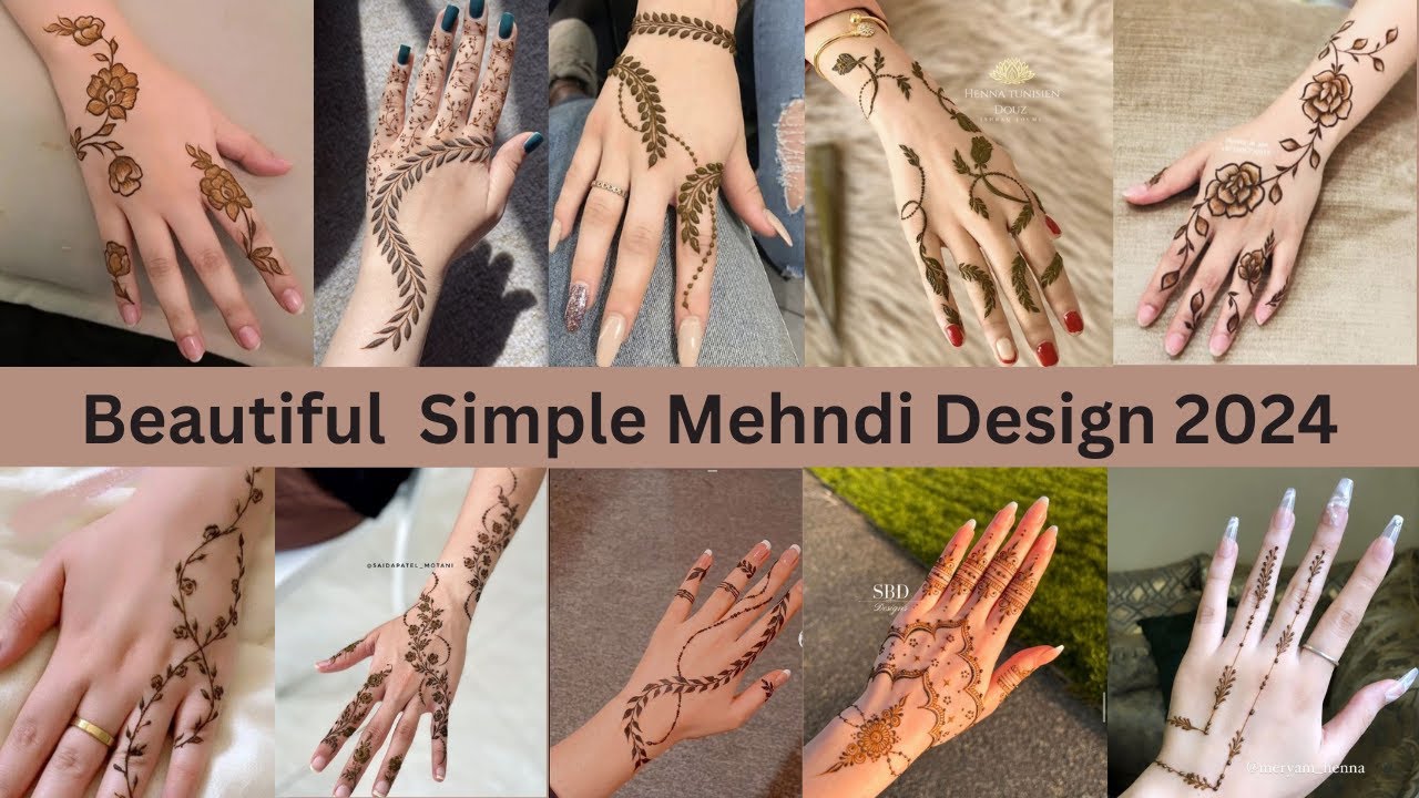 simple mehndi designs | new beautiful mehndi designs 2024 #viral #eid #mehndi #trending #top #mehdi