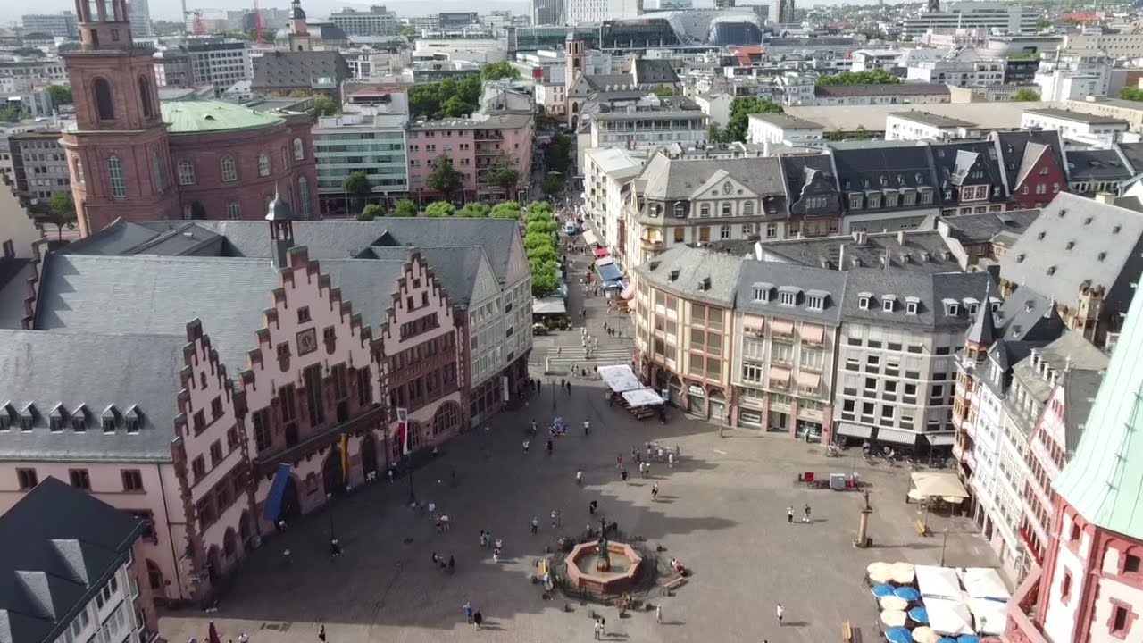 Drone Clips - R&ouml;merberg (Old Town), Frankfurt, Germany