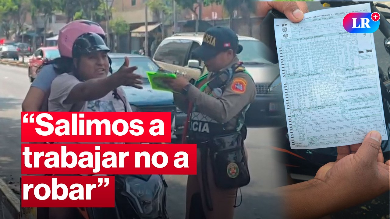 ESTADO DE EMERGENCIA: multan a motociclistas en el Centro de Lima | #EnVivoLR