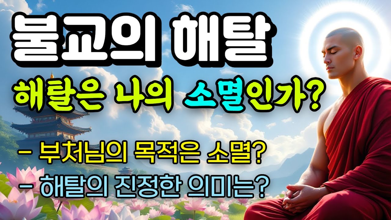 불교 해탈의 정확한 의미!!! 해탈은 나의 소멸인가? 번뇌와 해탈과 깨달음의 관계. 부처님 가르침의 핵심!!!