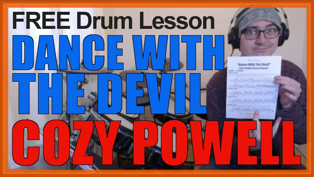 ★ Dance With The Devil (Cozy Powell) ★ FREE Video Drum Lesson | How To Play SONG (Cozy Powell)