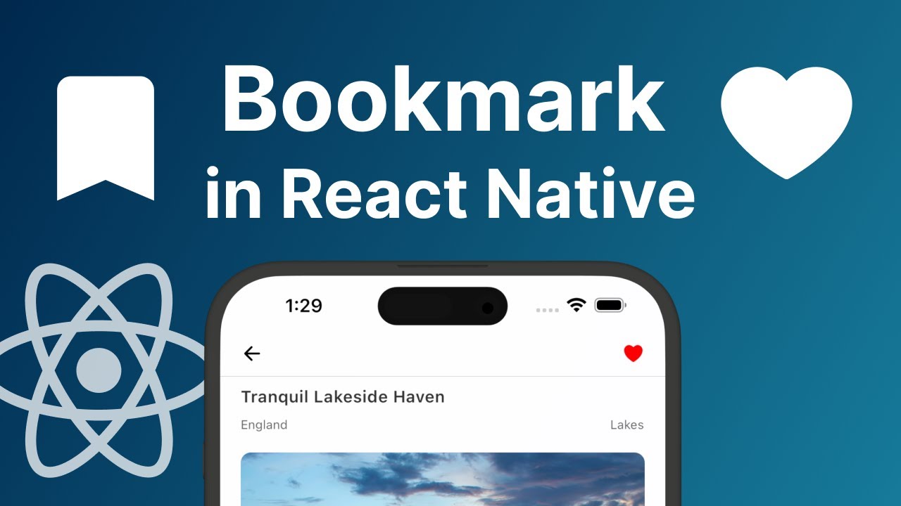 Implement Bookmark Feature in React Native | Wishlist | Favourites | React Native for Beginners