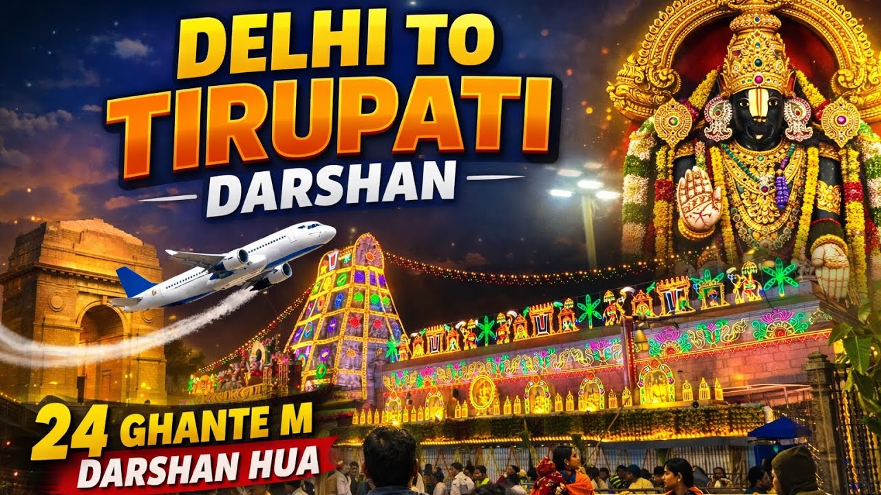 Can You Do Tirupati Darshan in 1 Day? 😳 Full Travel Vlog (Delhi to Tirumala) ||Ratha Saptami 2026 ||