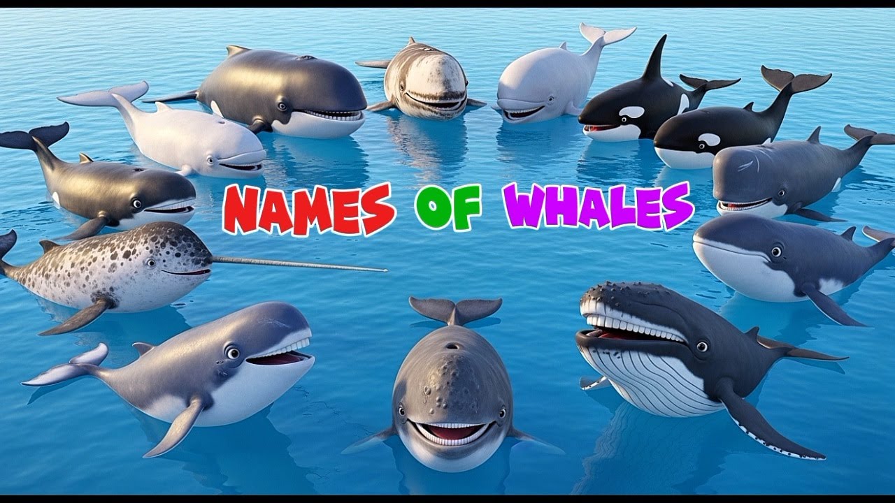 Mengenal Nama Nama Paus | Names Of Whales | edukasi anak pintar | bahasa inggris