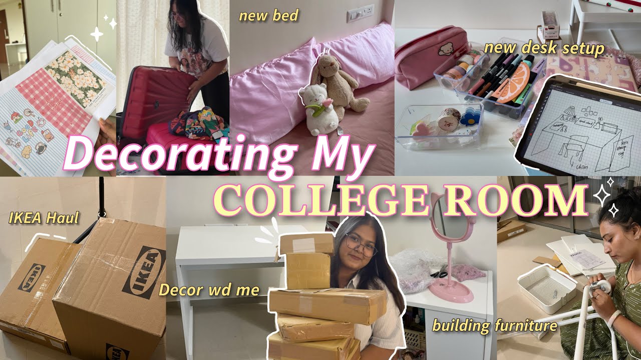 Decorating my New College Room🎀⭐️💌| Pinterest Inspired🌷| College move in Ep:08