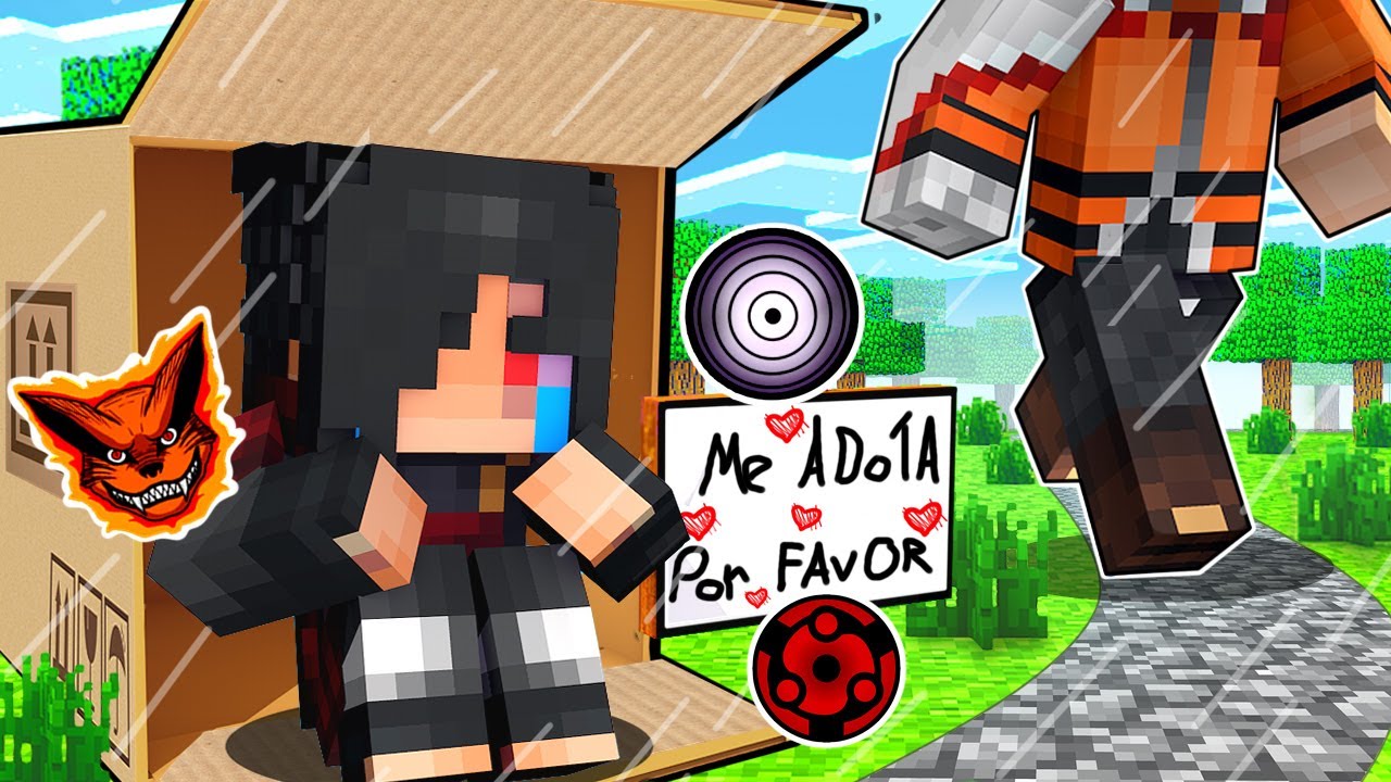 NINGUÉM quer adotar o BEBÊ MADARA com RINNEGAN no Mundo de NARUTO 𝗡𝗢 Minecraft