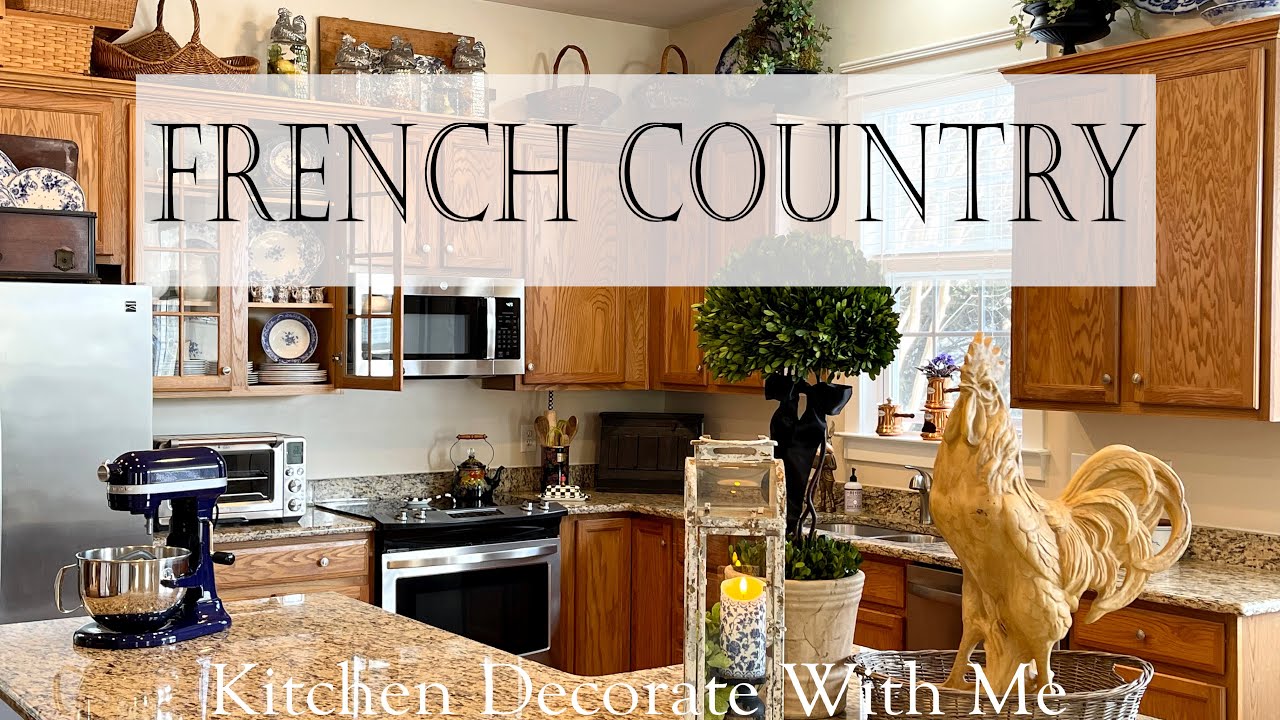 FRENCH COUNTRY STYLE IN THE KITCHEN ~ DECORATING IDEAS WITH VINTAGE & NEW DECOR