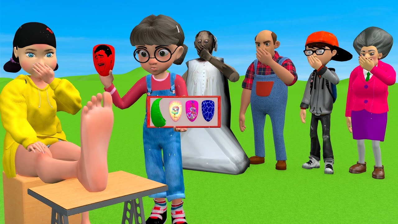 Scary Teacher 3D vs Squid Game Challenge Can Superheroes Escape Death Thanks To Their Own Strength?