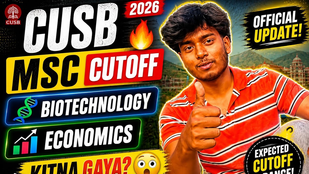 CUSB: CUET PG Previous Year Merit List | CUSB PG Expected Cutoff + Safe Score 😳#cusb #pg