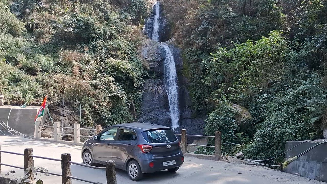 exploring hidden waterfalls and village near gangtok city areas /gangtok/sikkim 