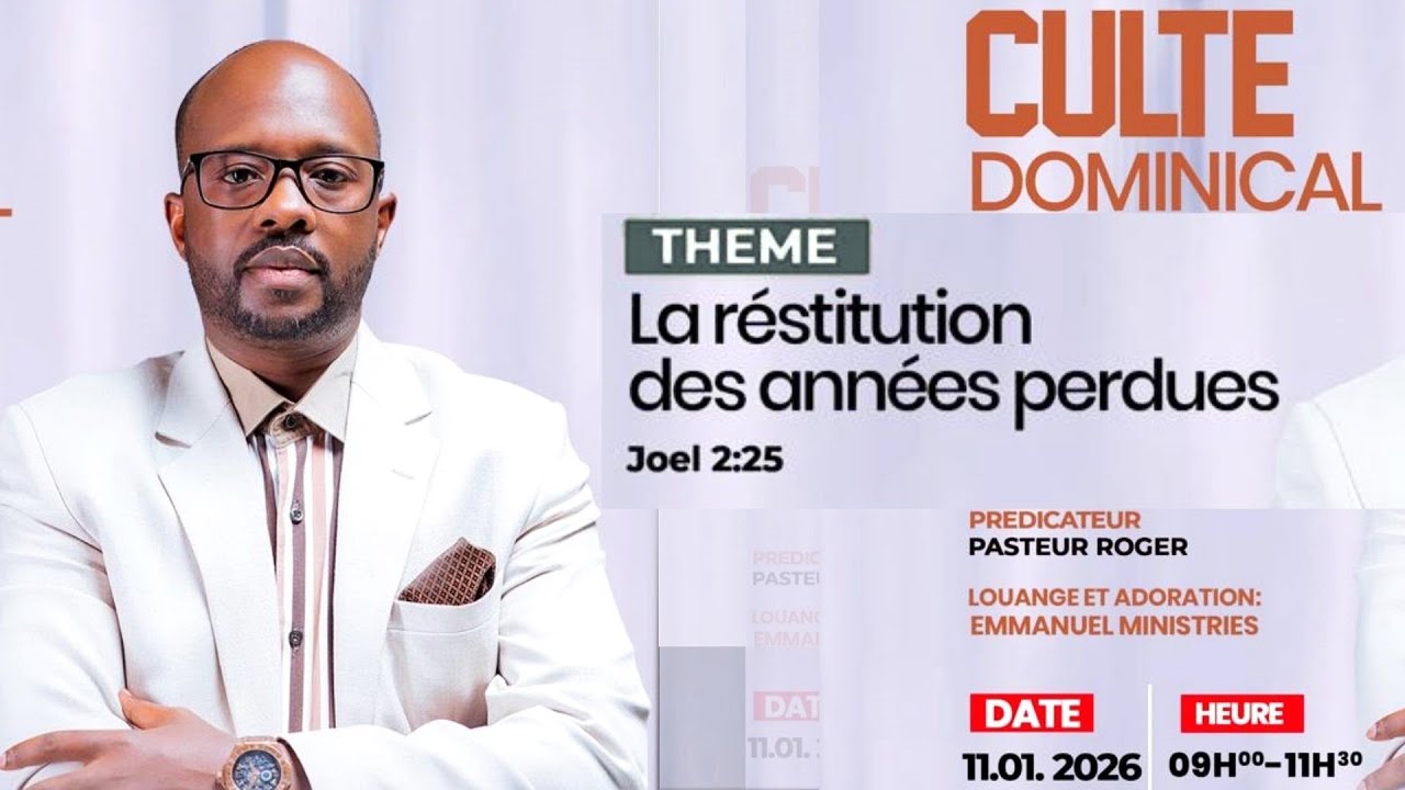 La restitution des années perdues – Joël 2:25 | Pasteur Roger #jesus #gospel #french #pastor
