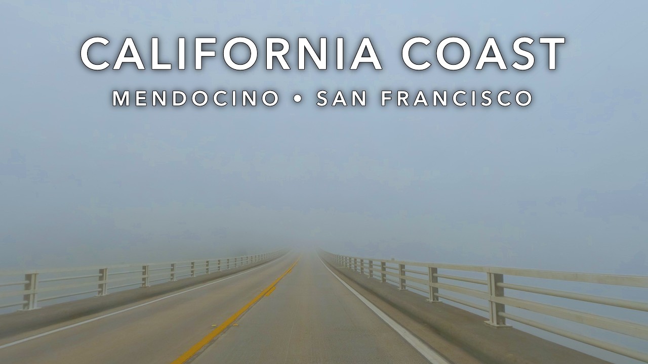 4 Hours of California Coast | Mendocino to San Francisco - Relaxing Scenic Drive | 4K