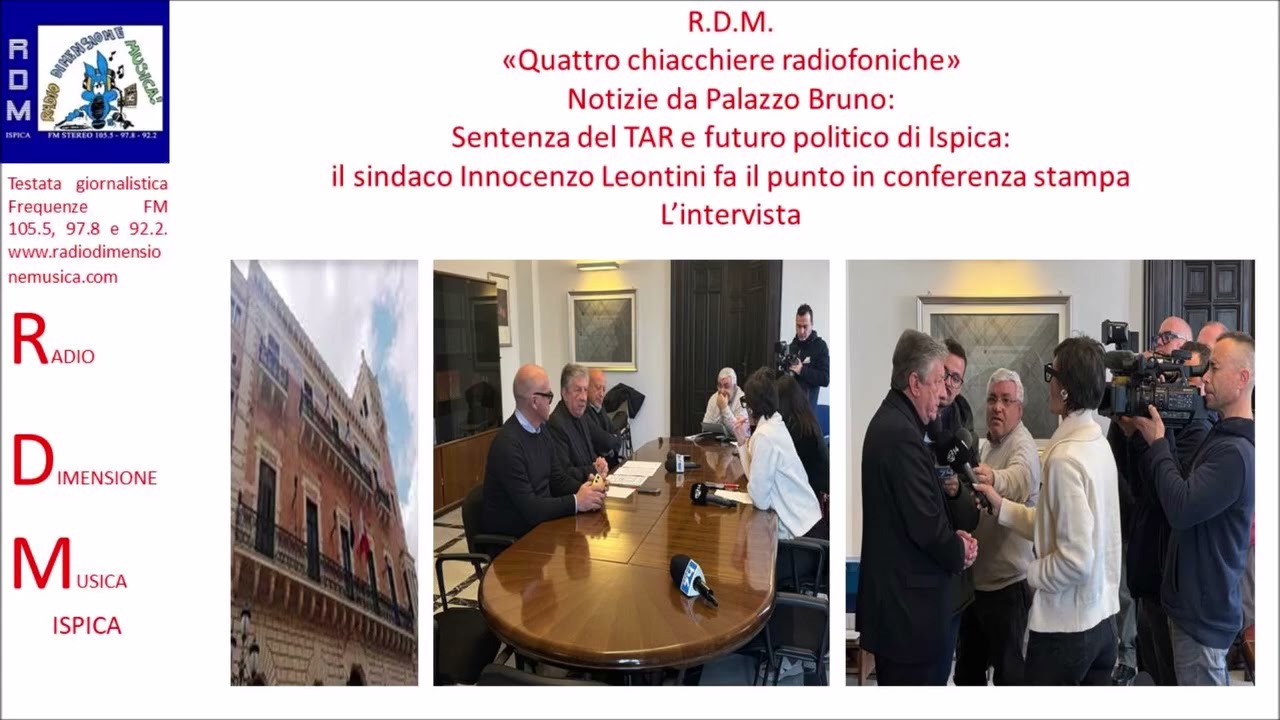 R.D.M. - L'INTERVISTA AL SINDACO DI ISPICA INNOCENZO LEONTINI