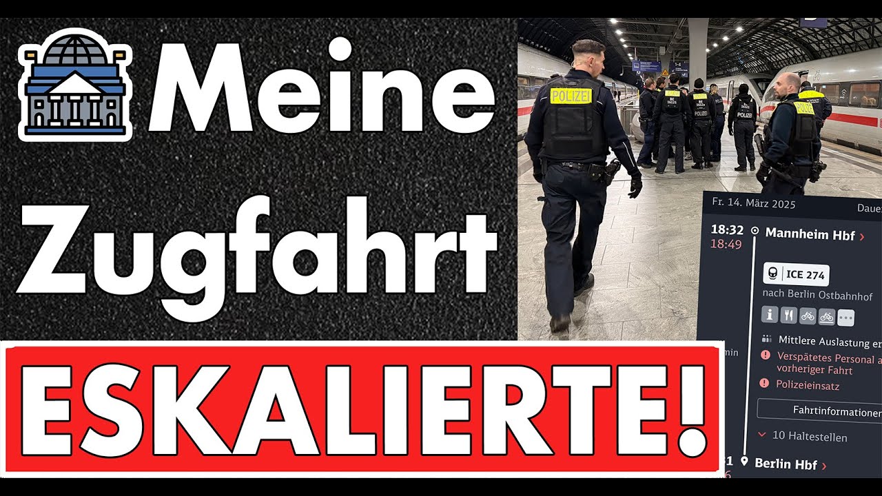 Eskalation im ICE: Nach dem Iftar rastet er aus – Wallah es ist Ramadan! Polizeieinsatz in Spandau!