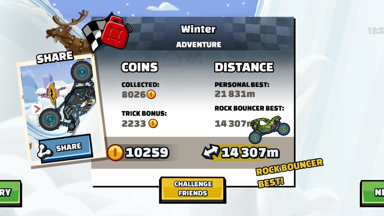 HCR2 | 14307m with Rock Bouncer in winter! Low level gameplay.