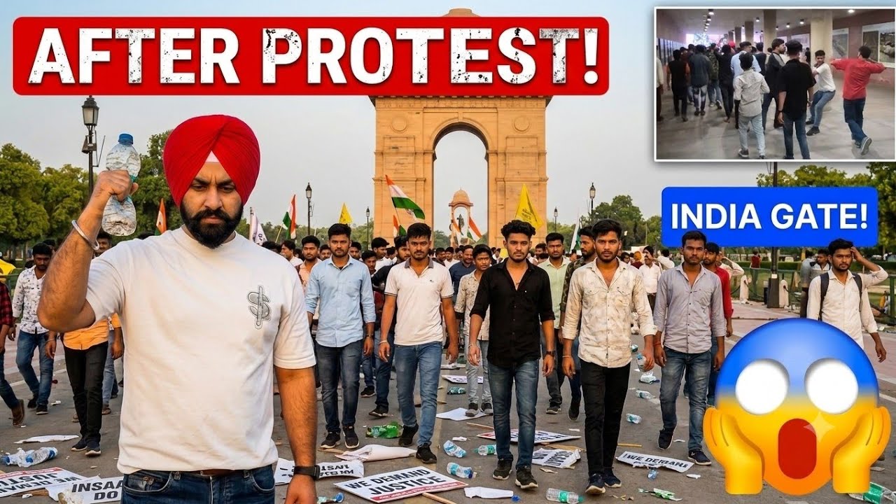 India Gate After The Protest | Ground Reality 😱 